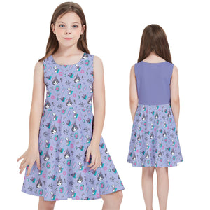 Classic France Kids' Skater Dress (Purple)