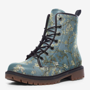 Wild flower Vegan Leather boots (Van Gogh/blue)