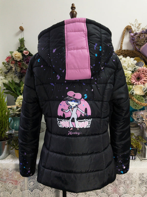 Japan Anime Inspired Women's Hooded Puffer Jacket