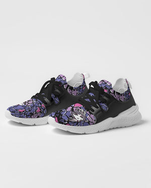Owls Floral Women's Two-Tone Sneaker （Purple)