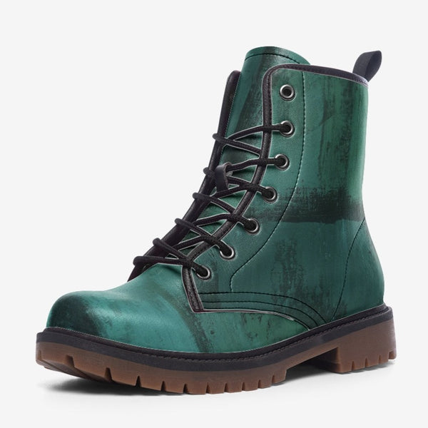 Dark Green Vegan Leather boots