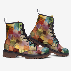 Paul Klee Brown And Orange Vegan Leather Boots