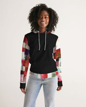 Colorful Squares Women's Hoodie (Red)