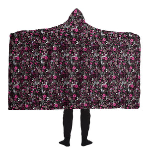Hong Kong Pattern Hooded Blanket ( Black)