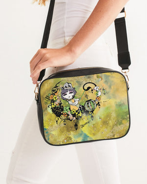Crossbody bag women /designer brand/ small/ yellow