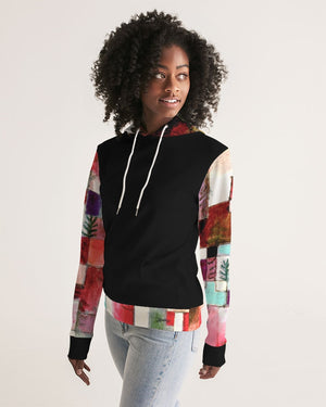 Colorful Squares Women's Hoodie (Red)