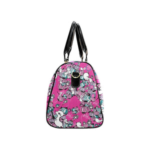 Psychedelic Balloons Waterproof Travel Bag/Large (Hot Pink)