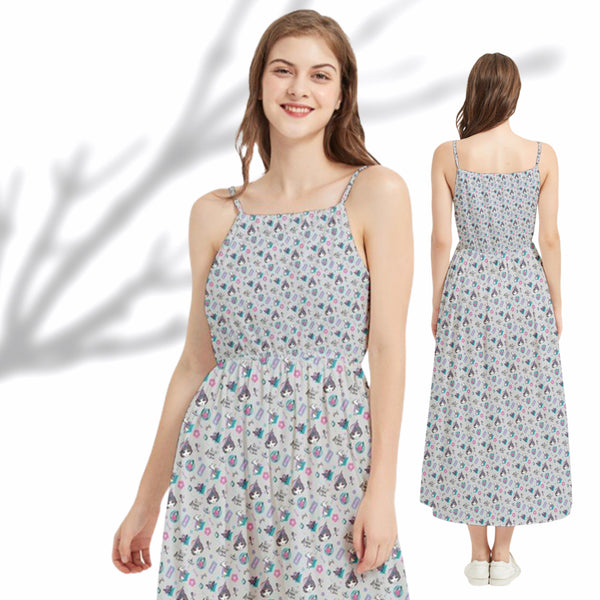 Classice France Boho Sleeveless Summer Dress (Grey)