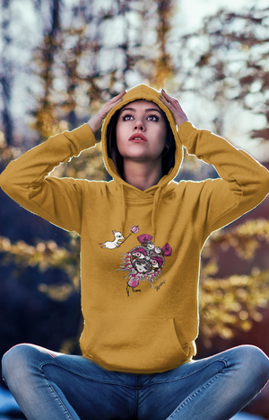 Chinese Style Lion Dance hoodie(Mustard)